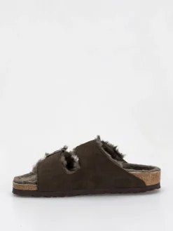 Birkenstock Arizona Shearling Suede Leather Fur Narrow Wmn Flip-flops