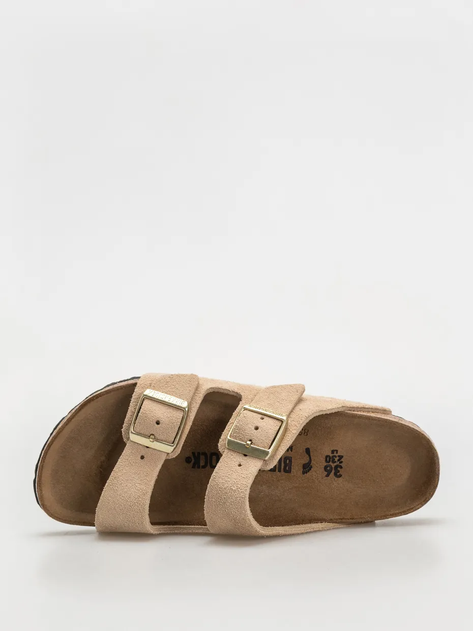 Birkenstock Arizona Suede Leather Narrow Wmn Flip-flops