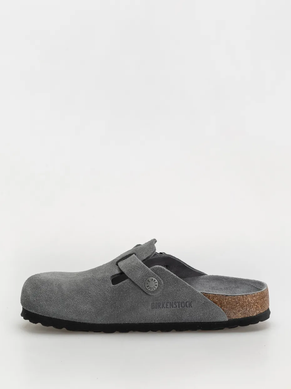 Birkenstock Boston SFB Suede Leather Narrow Wmn Flip-flops