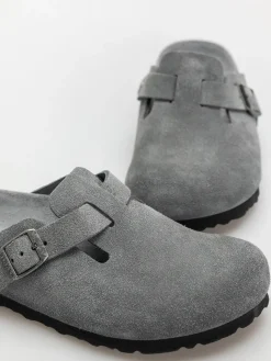 Birkenstock Boston SFB Suede Leather Narrow Wmn Flip-flops