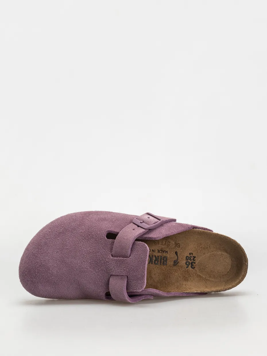 Birkenstock Boston Suede Leather Narrow Wmn Flip-flops