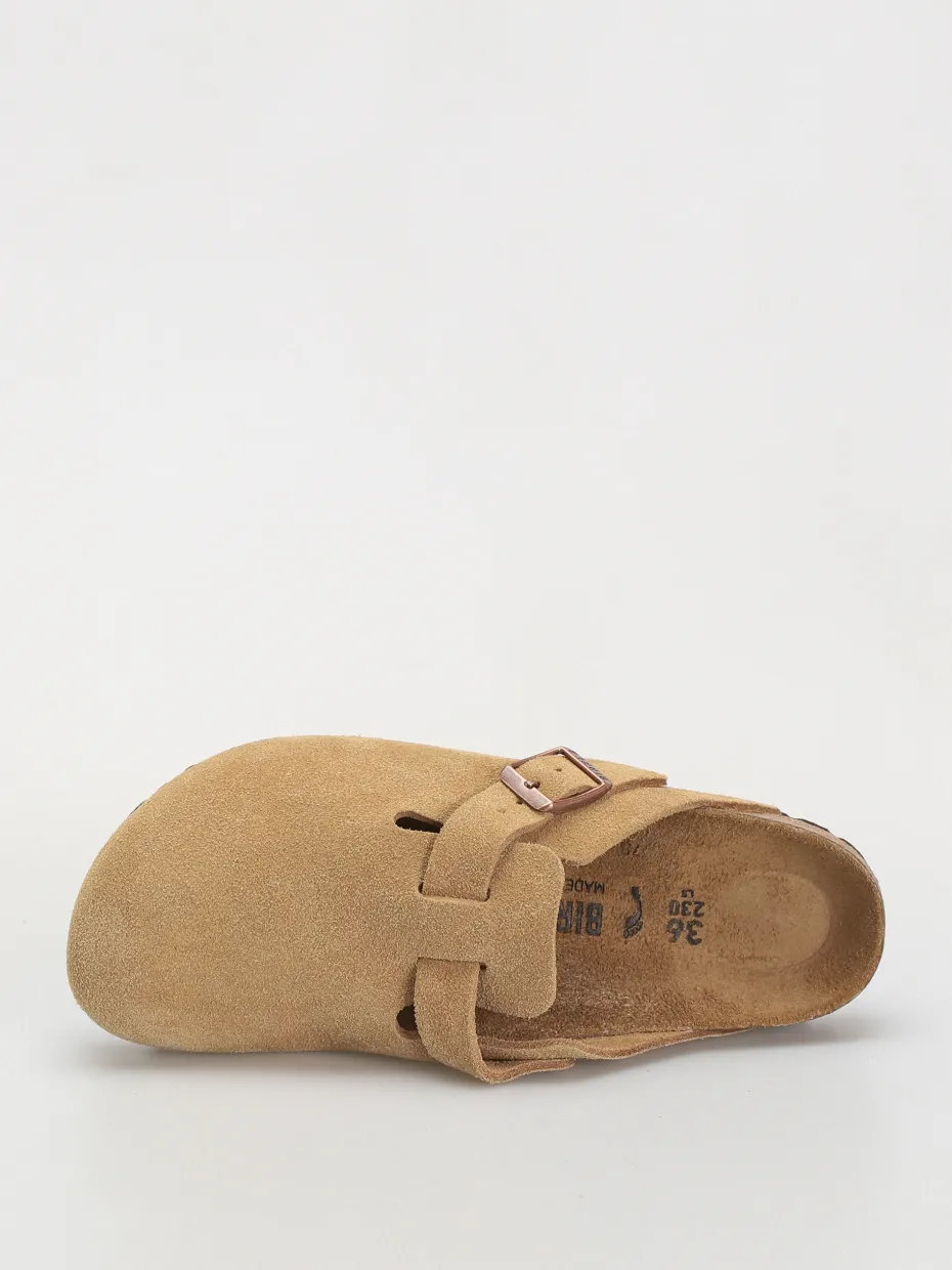Birkenstock Boston Suede Leather Narrow Wmn Flip-flops