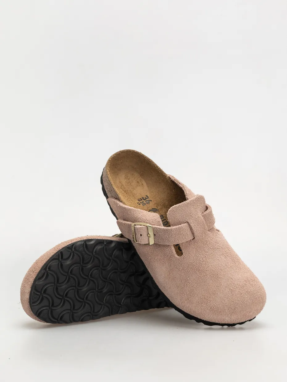 Birkenstock Flip-flops Boston Suede Leather Narrow Wmn
