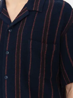Brixton Bunker Waffle Stripe Shirt