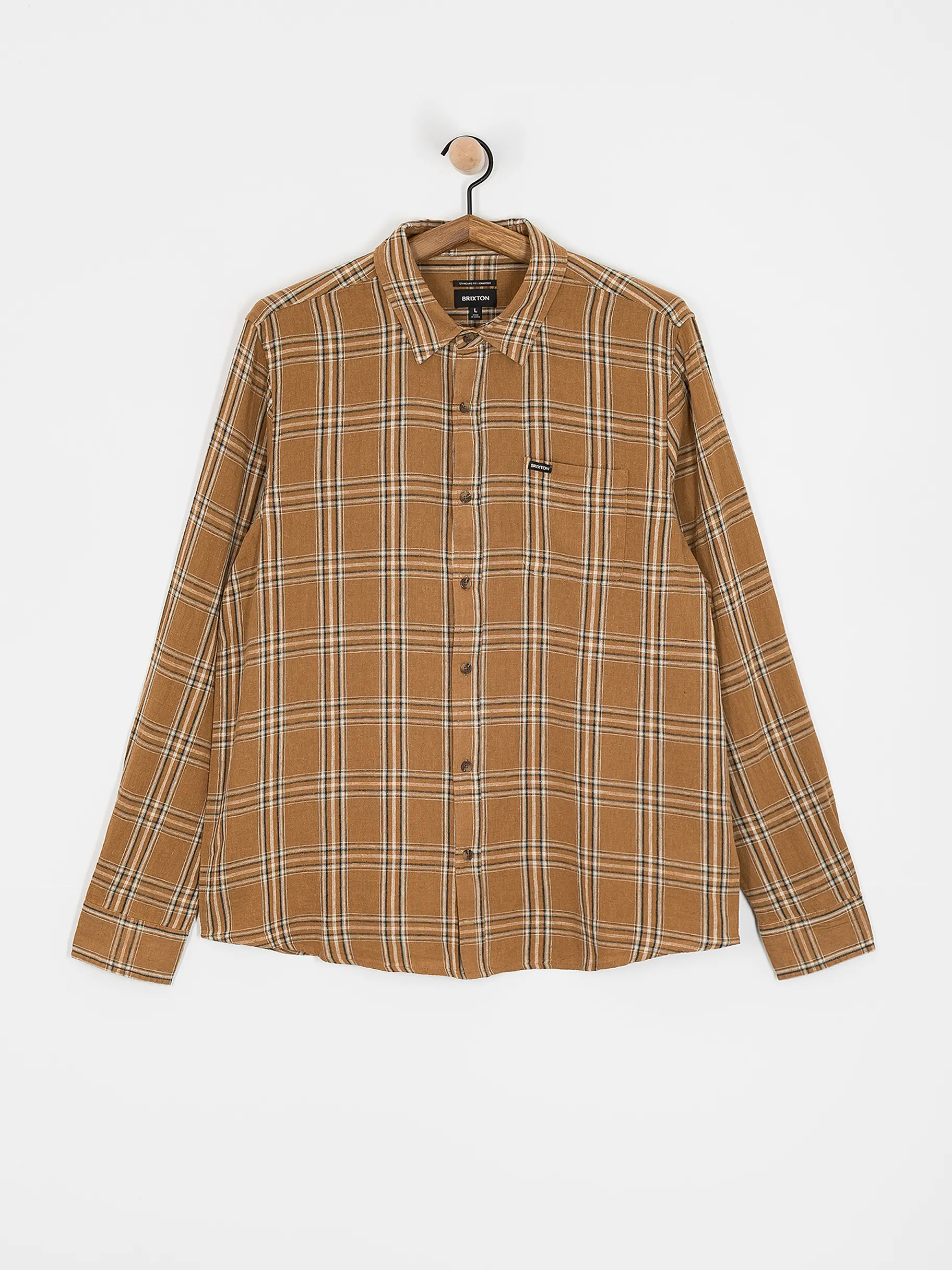 Brixton Charter Linen Blend Ls Shirt