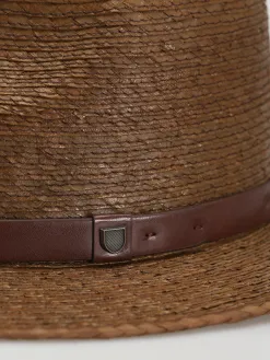 Brixton Messer Straw Fedora Hat
