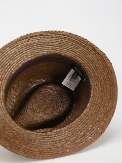 Brixton Messer Straw Fedora Hat