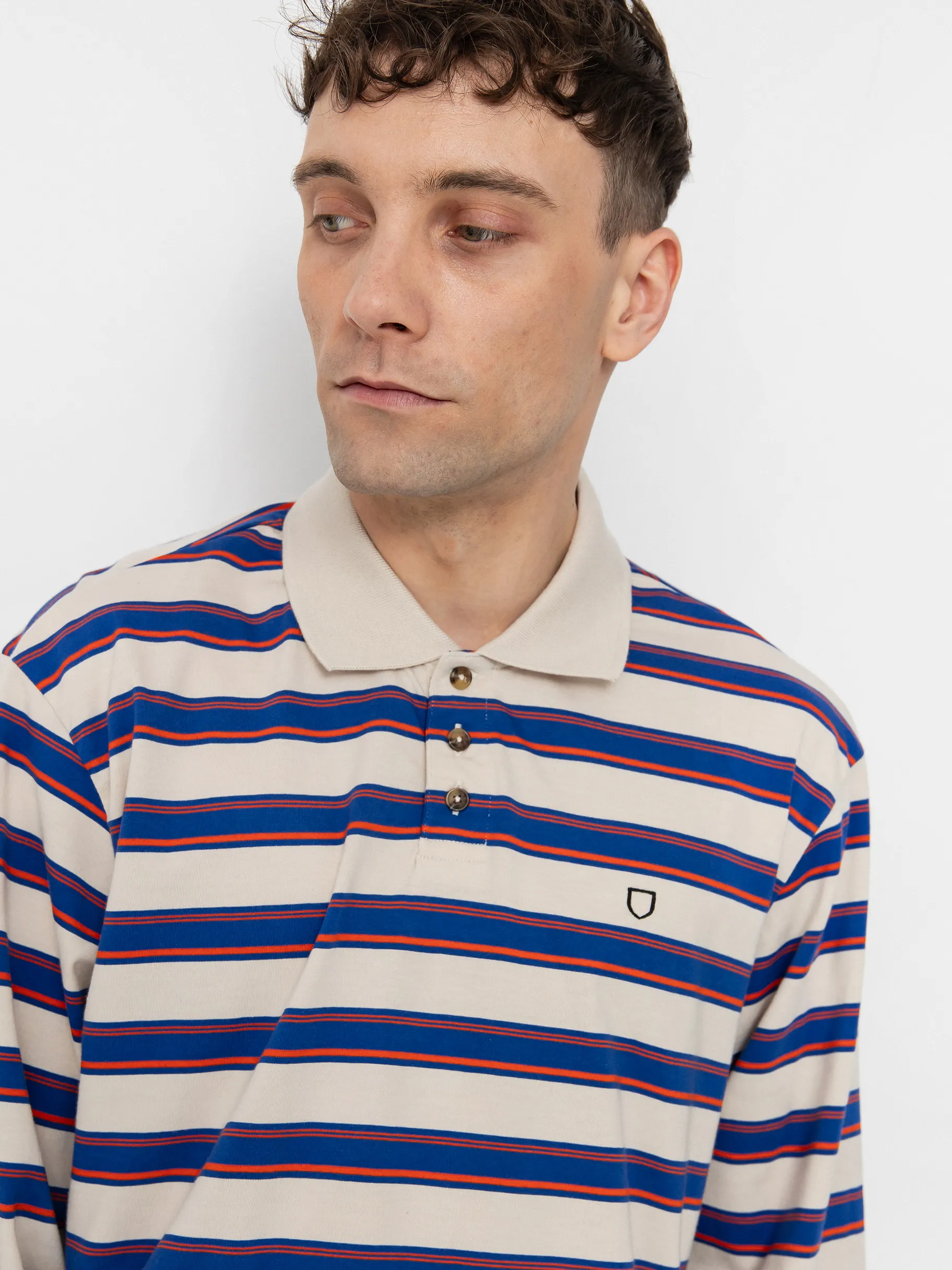 Brixton Vintage Stripe Polo Knit Longsleeve