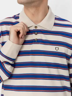 Brixton Vintage Stripe Polo Knit Longsleeve