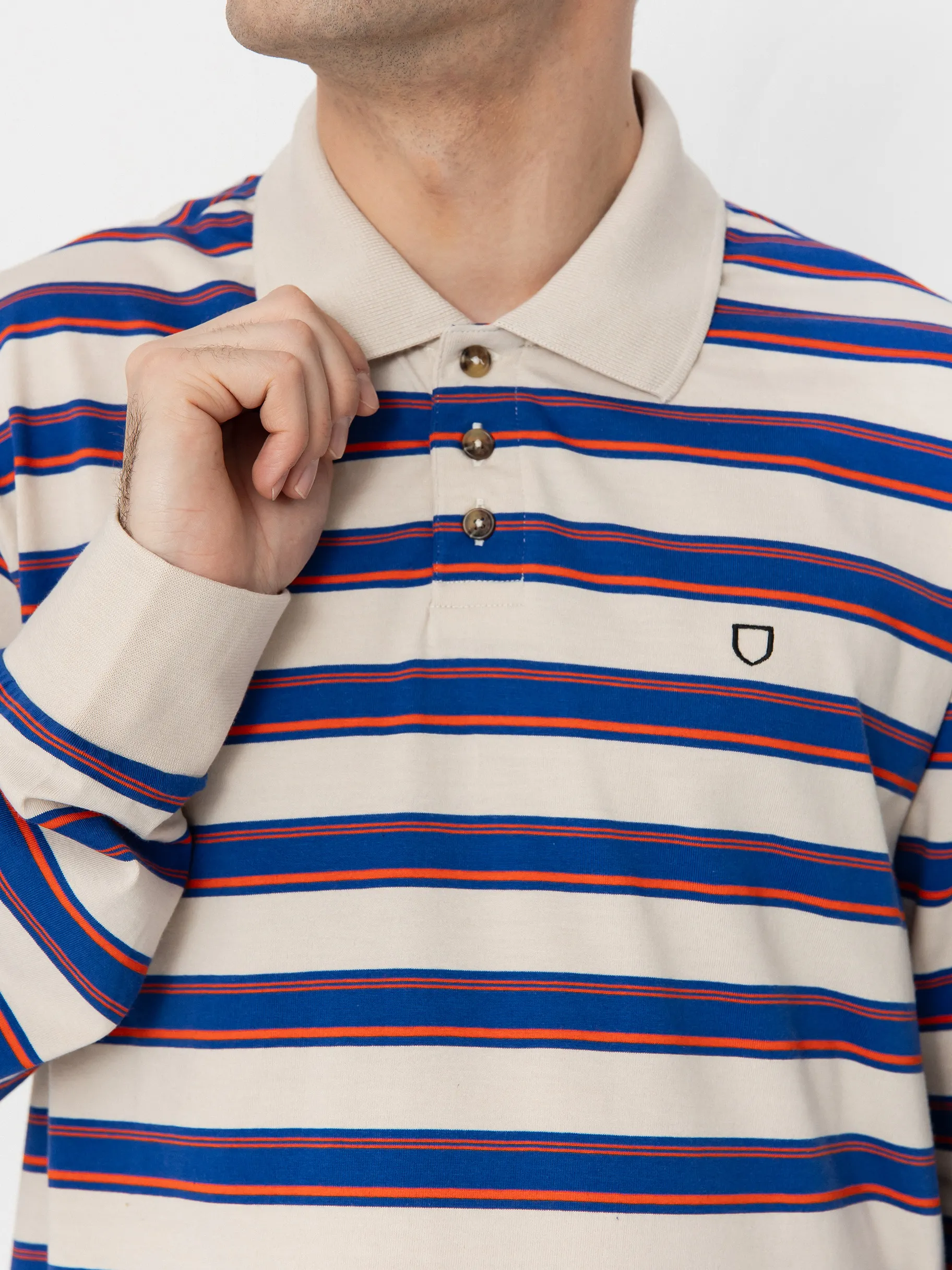 Brixton Vintage Stripe Polo Knit Longsleeve