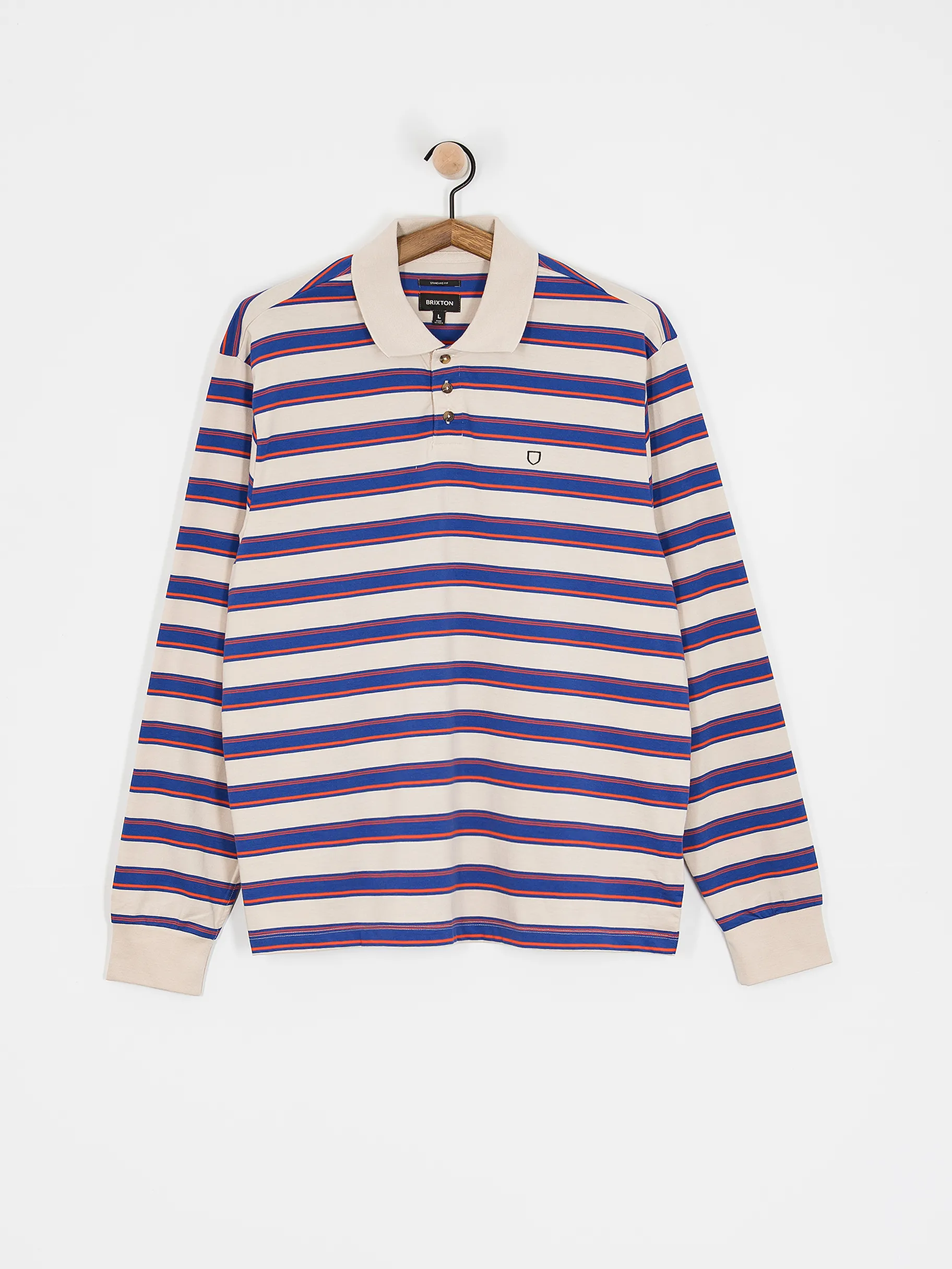 Brixton Vintage Stripe Polo Knit Longsleeve