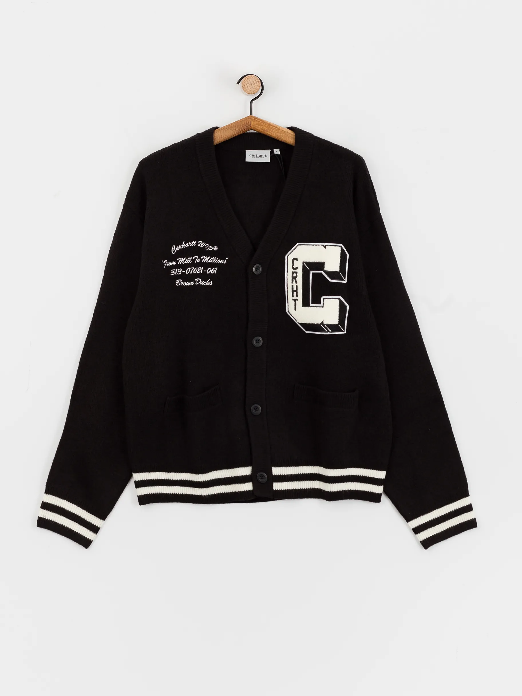 Carhartt WIP Brown Ducks Cardigan Sweater