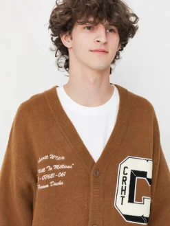 Carhartt WIP Brown Ducks Cardigan Sweater