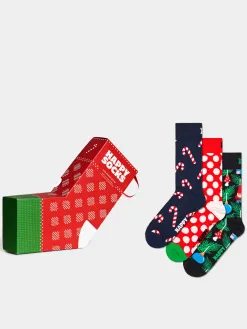 Happy Socks 3 Pack X Mas Stockings Gift Set Socks