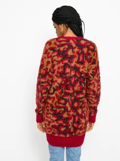 HUF Leopard Knit Duster Sweater Wmn