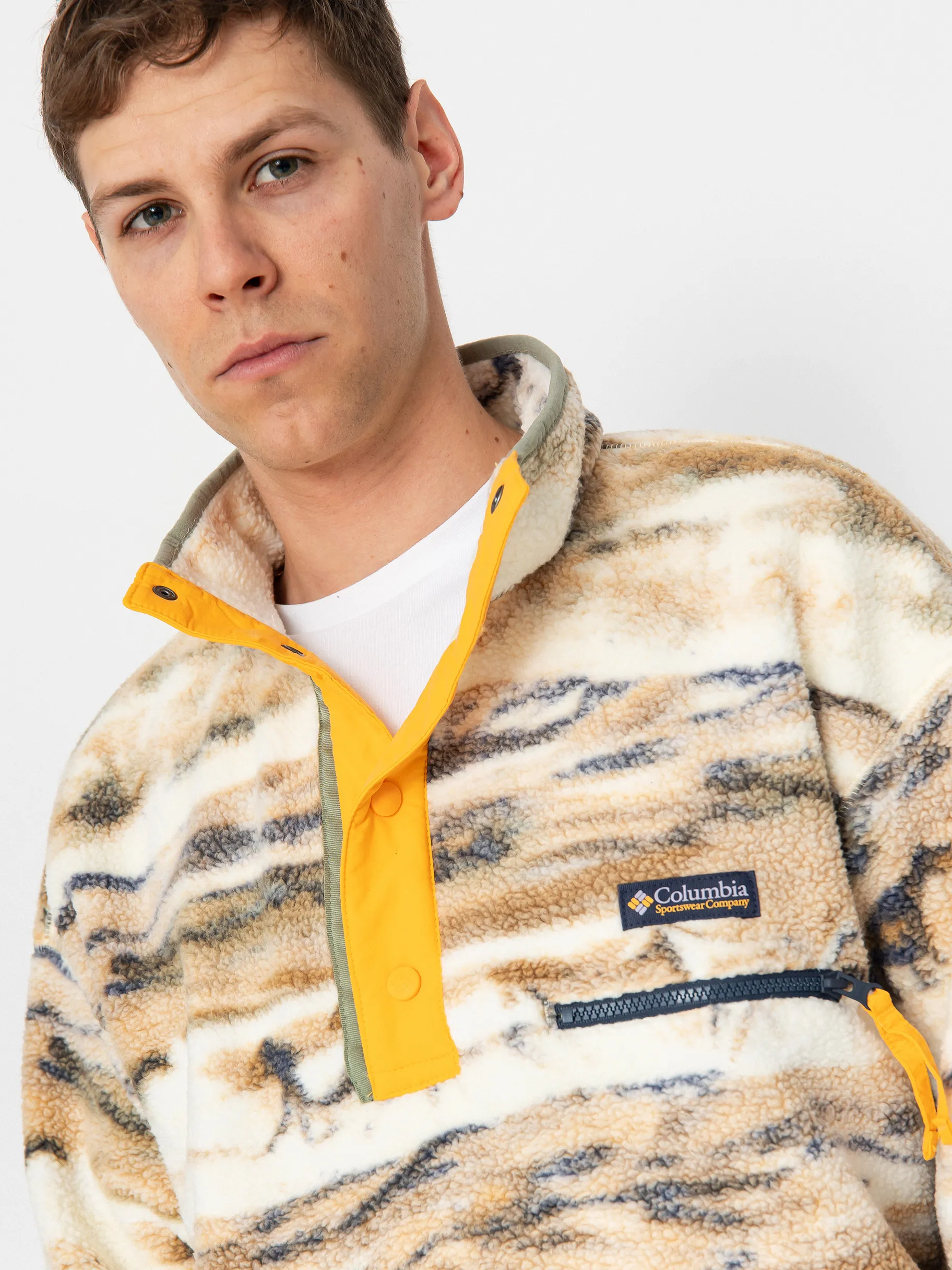 Mens Columbia Helvetia II Printed Half Snap Fleece