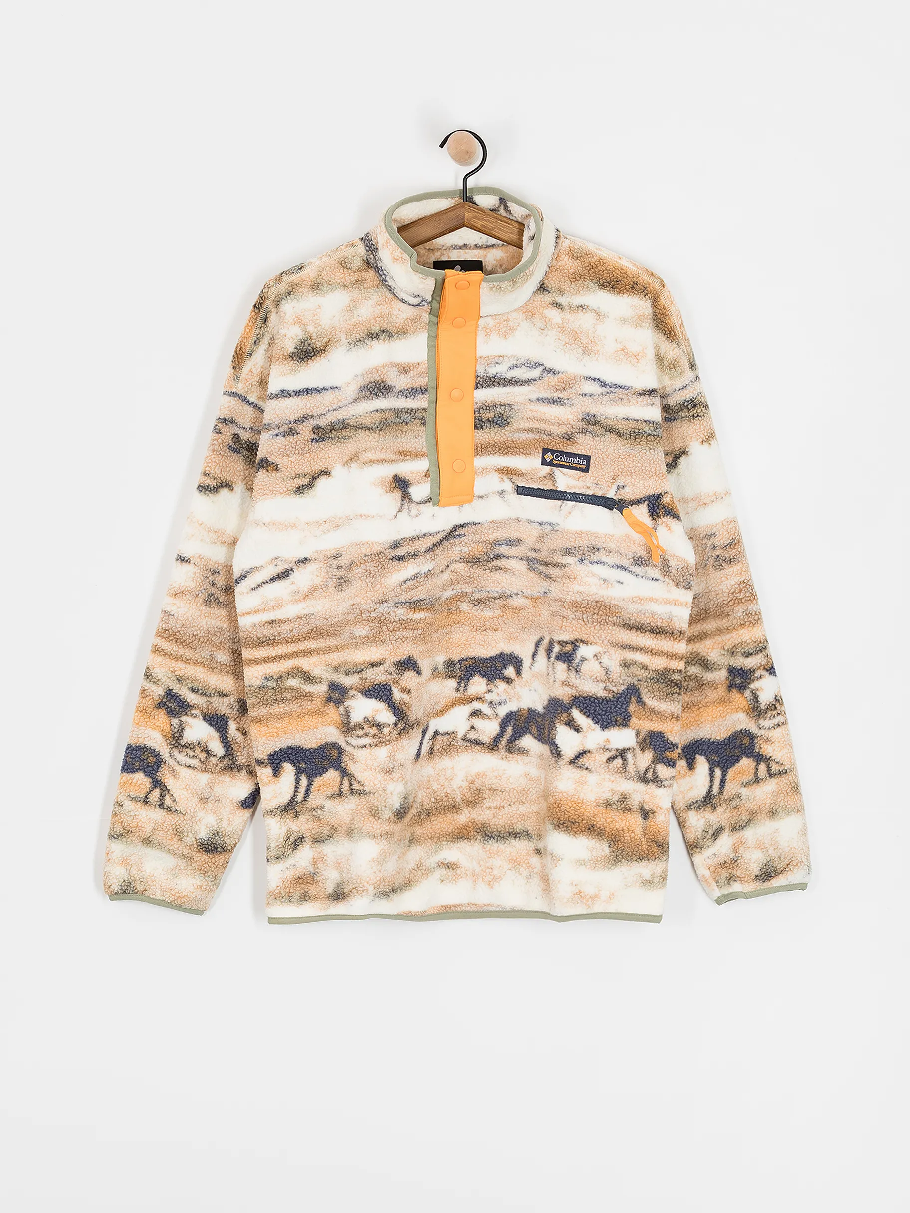 Mens Columbia Helvetia II Printed Half Snap Fleece