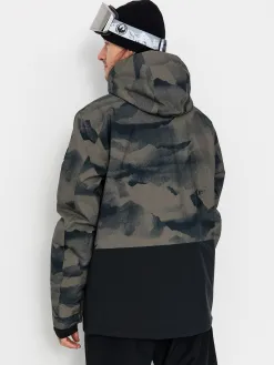 Mens Quiksilver Mission Printed Block Snowboard jacket