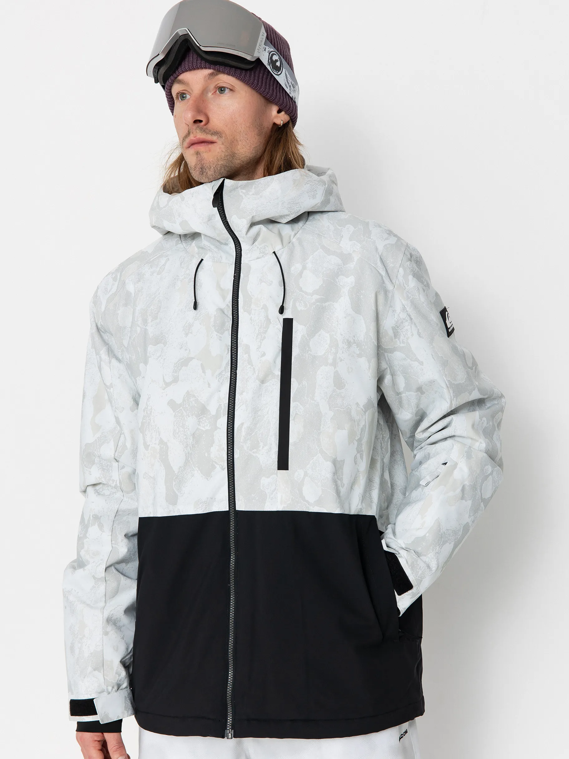 Mens Quiksilver Snowboard jacket Mission Printed Block