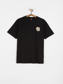 Santa Cruz Flaming Dice Dot Chest T-Shirt