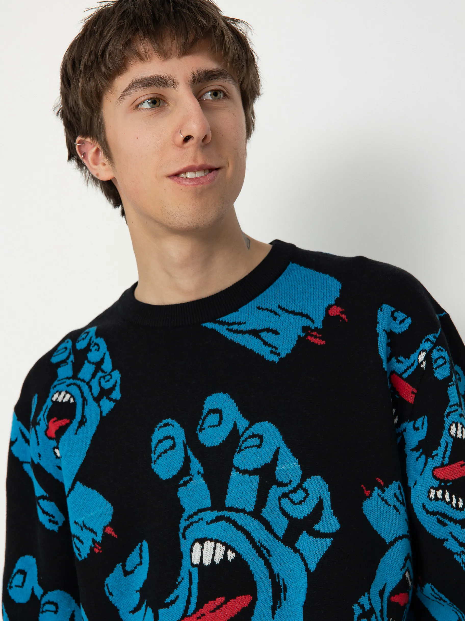 Santa Cruz Hands All Over Knit Sweatshirt
