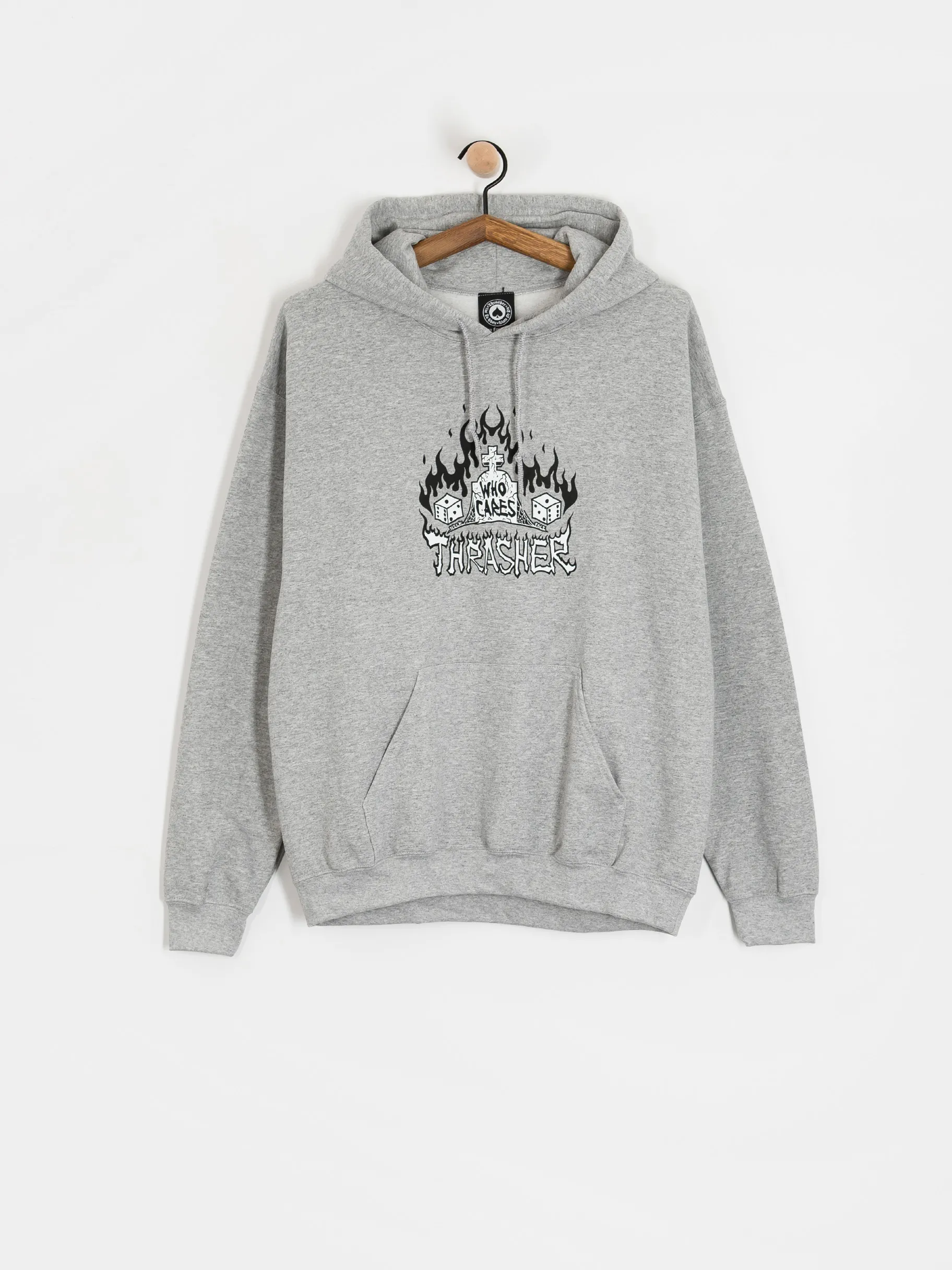 Thrasher Who Cares By Neckface HD Hoodie