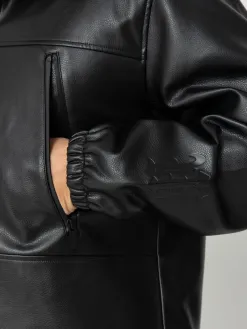 Wasted Paris Kingdom Faux Leather Windbreaker Jacket